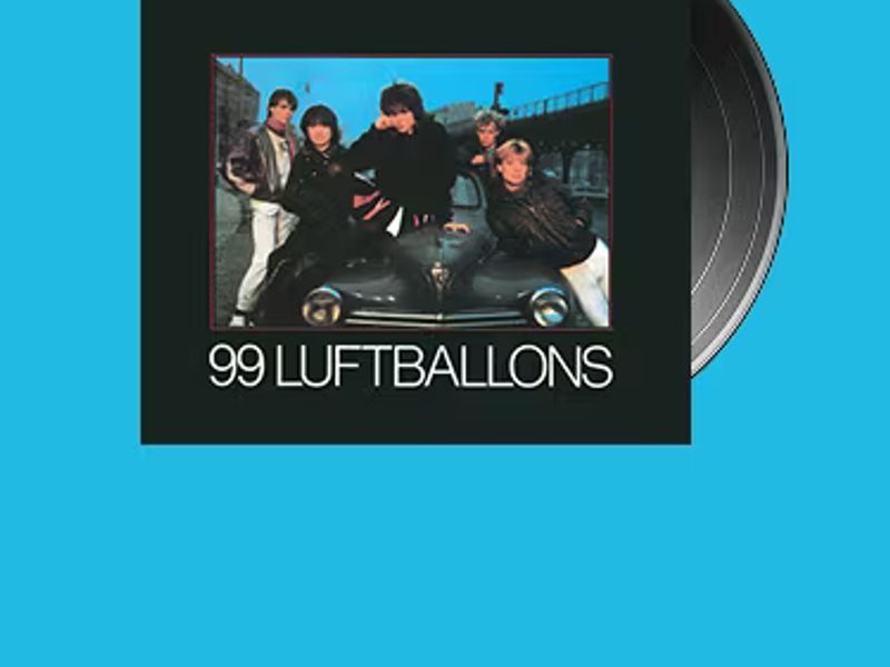 Scene illustrating a German-language 99 luftballons by nena (advanced) conversation