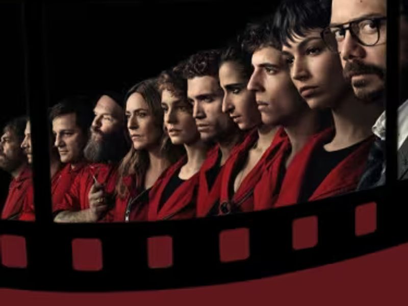 Scene illustrating a Spain Spanish-language la casa de papel (tv show) (advanced) conversation