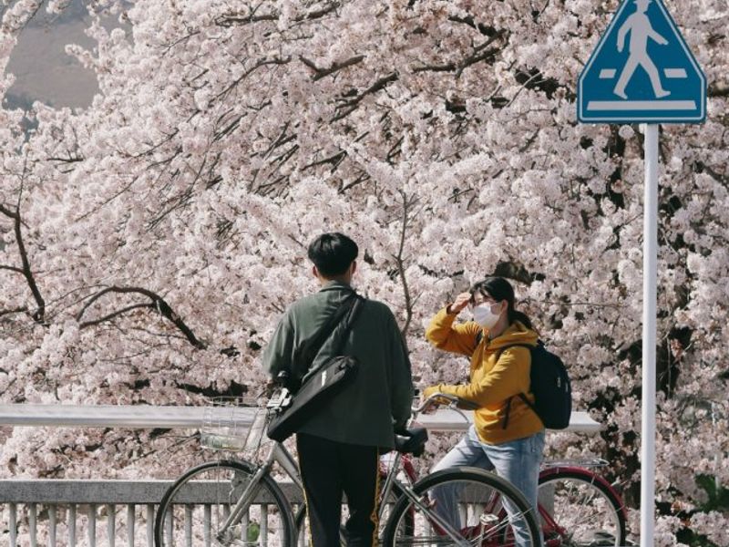 Scene illustrating a Japanese-language making new friends conversation